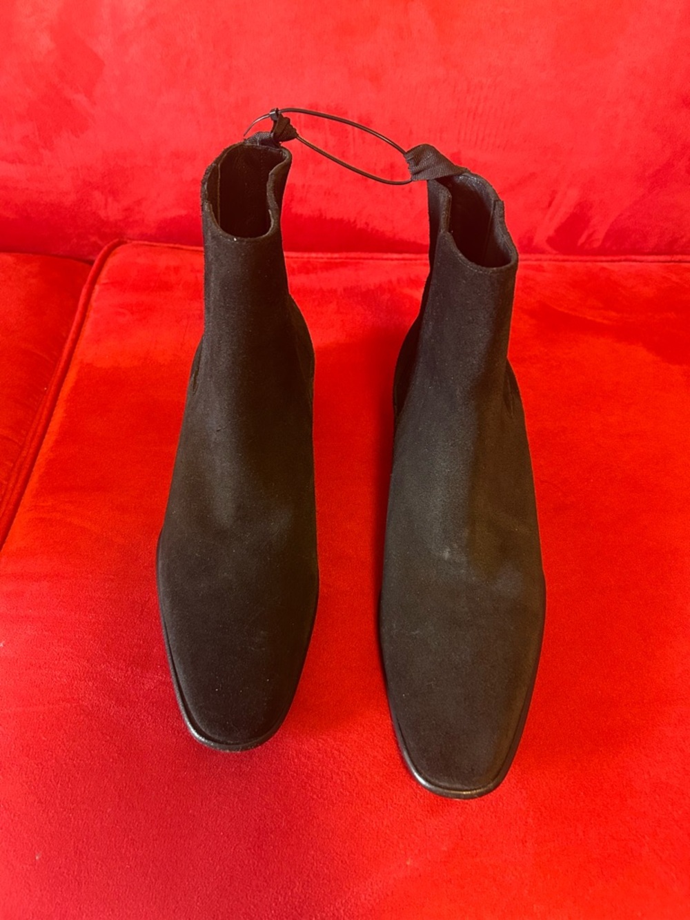 The Kooples Black Suede Chelsea Ankle Boots